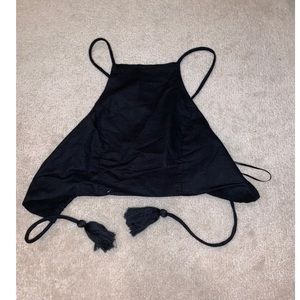 Black crop top size small